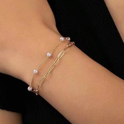 Double Layer Pearl Bracelet