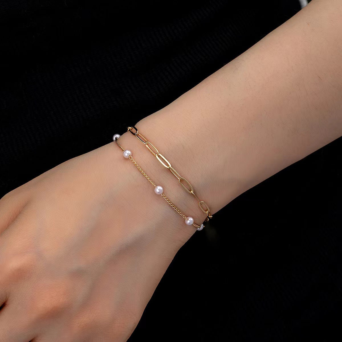 Double Layer Pearl Bracelet